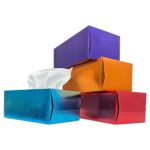 2 Ply Tissue Box | Decorative Multi Colours Texture Foil  |UNBRANDED| Pack of 4  (100 Pulls, 200 Sheets Per box TR 179