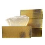 2 Ply Tissue Box | Decorative GOLD Different Pattern  |UNBRANDED| Pack of 4 |100 Pulls, 200 Sheets Per box| TR 183