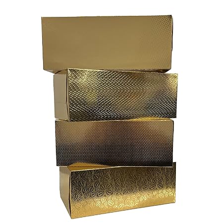 2 Ply Tissue Box | Decorative GOLD Different Pattern  |UNBRANDED| Pack of 4 |100 Pulls, 200 Sheets Per box| TR 183