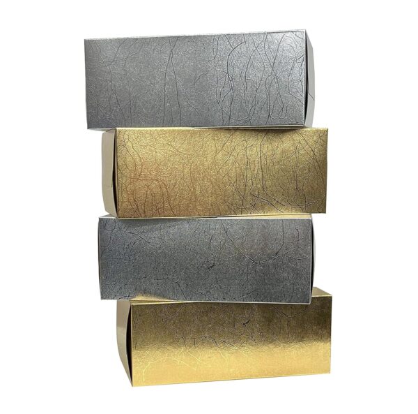 2 Ply Tissue Box | Decorative GOLD and Silver Texture Foil |UNBRANDED| Pack of 4  (100 Pulls, 200 Sheets Per box TR 184