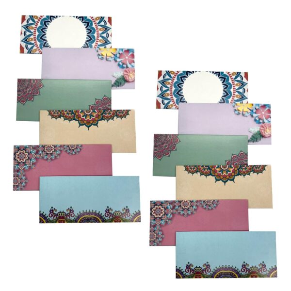 Premium Envelopes | Decorative Multi Colours Printed Design (Paper) (Pack of 30)