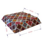 Multi Purpose Pyramid Box |Pack of 20 |Decorative Multi Colour Printed Designs| 5 Pcs Each |Suitable for Food, Mithai, Jewellery, Dry Food, Gift Box| 14 cm x 14 cm x 3 cm|TR209