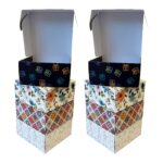 Multi Purpose Square Box |Pack of 20 |Decorative Multi Colour Printed Designs| 5 Pcs Each |Suitable for Food, Mithai, Jewellery, Dry Food, Gift Box|12.5 cm x 12.5 cm x 6 cm |TR210