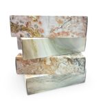 Tissue Box Set | Pack of 4 with 4 Distinct Marble Designs | Each Box Includes 100 Pulls, 200 Sheets (Tissue Size: 20cm x 20cm)